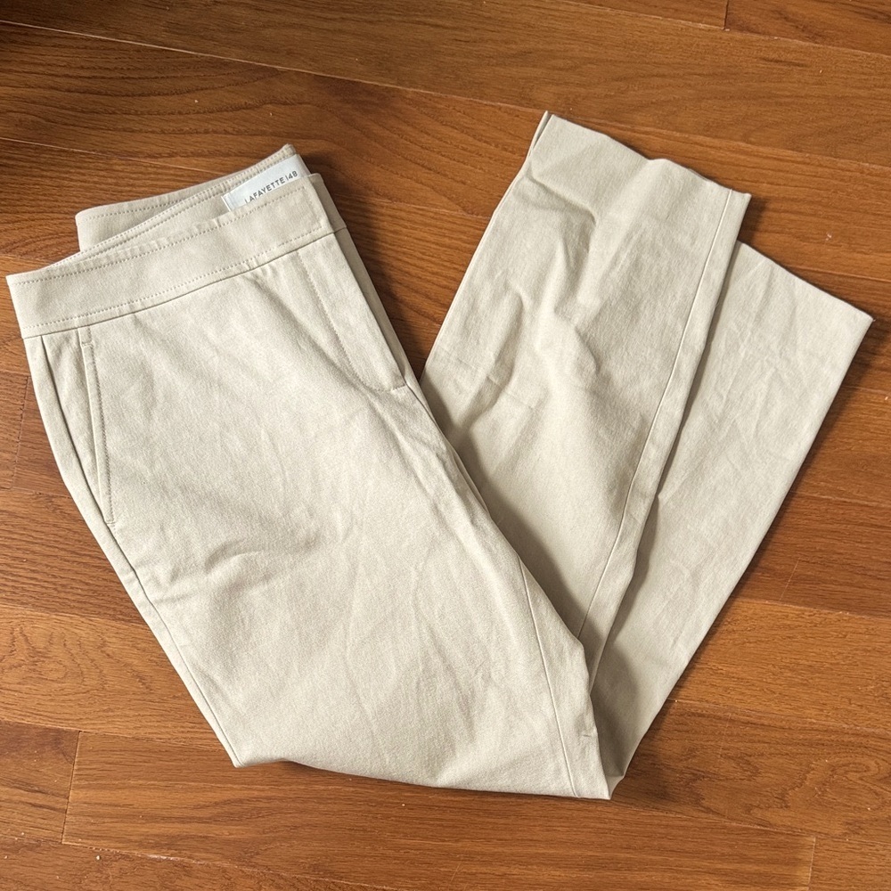 Lafayette 148 New York Cream Ankle Pants